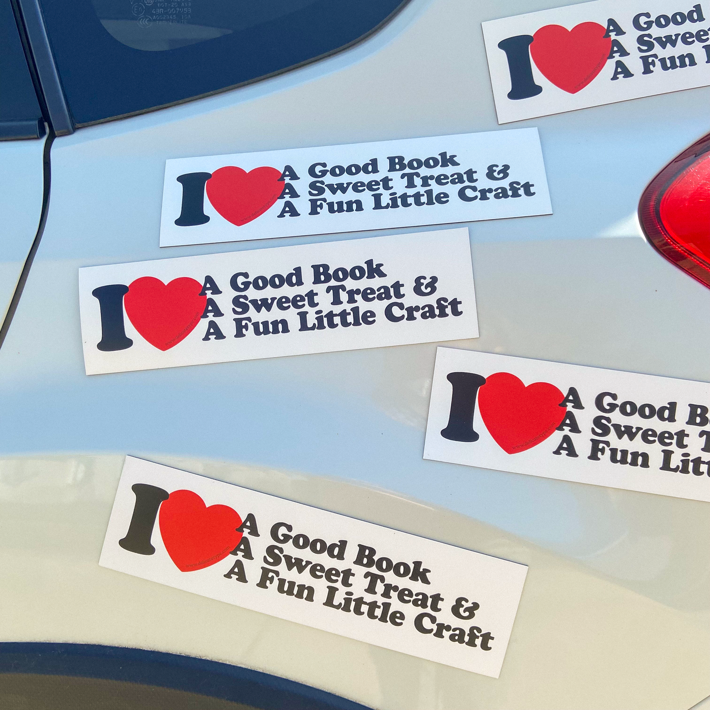I Love A Good Book, A Sweet Treat, And A Fun Little Craft Bumper Magnet