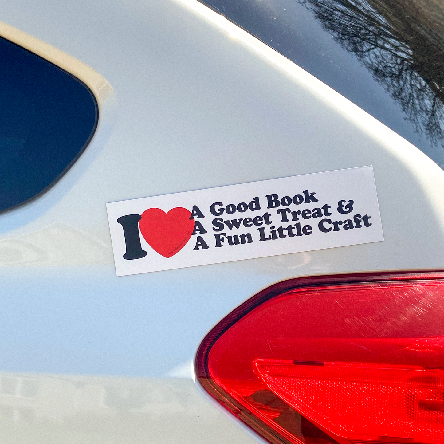 I Love A Good Book, A Sweet Treat, And A Fun Little Craft Bumper Magnet