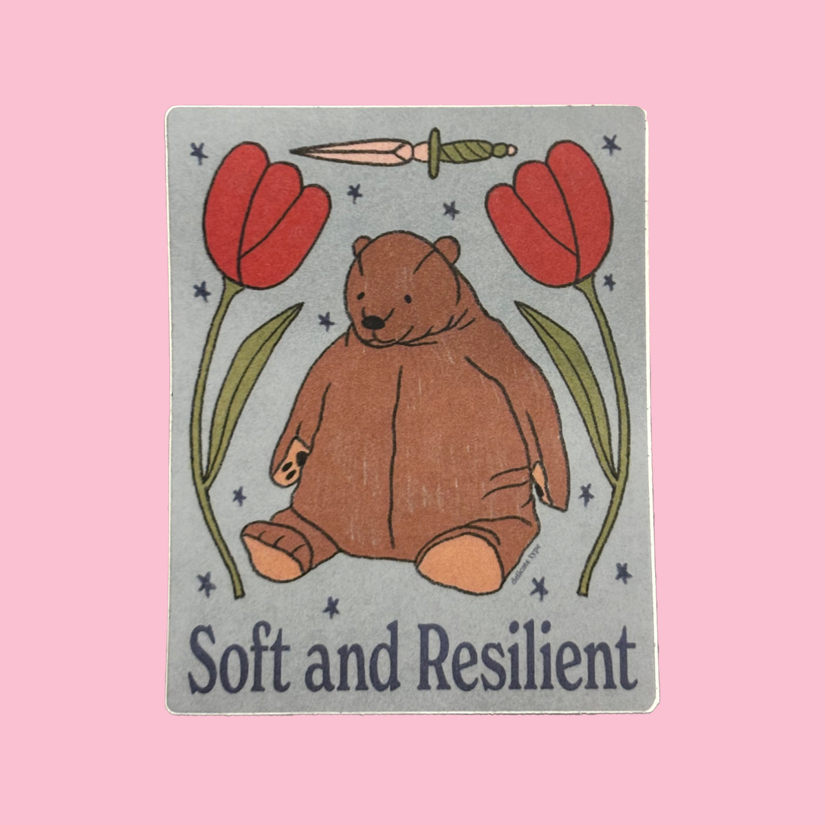 soft and resilient sticker
