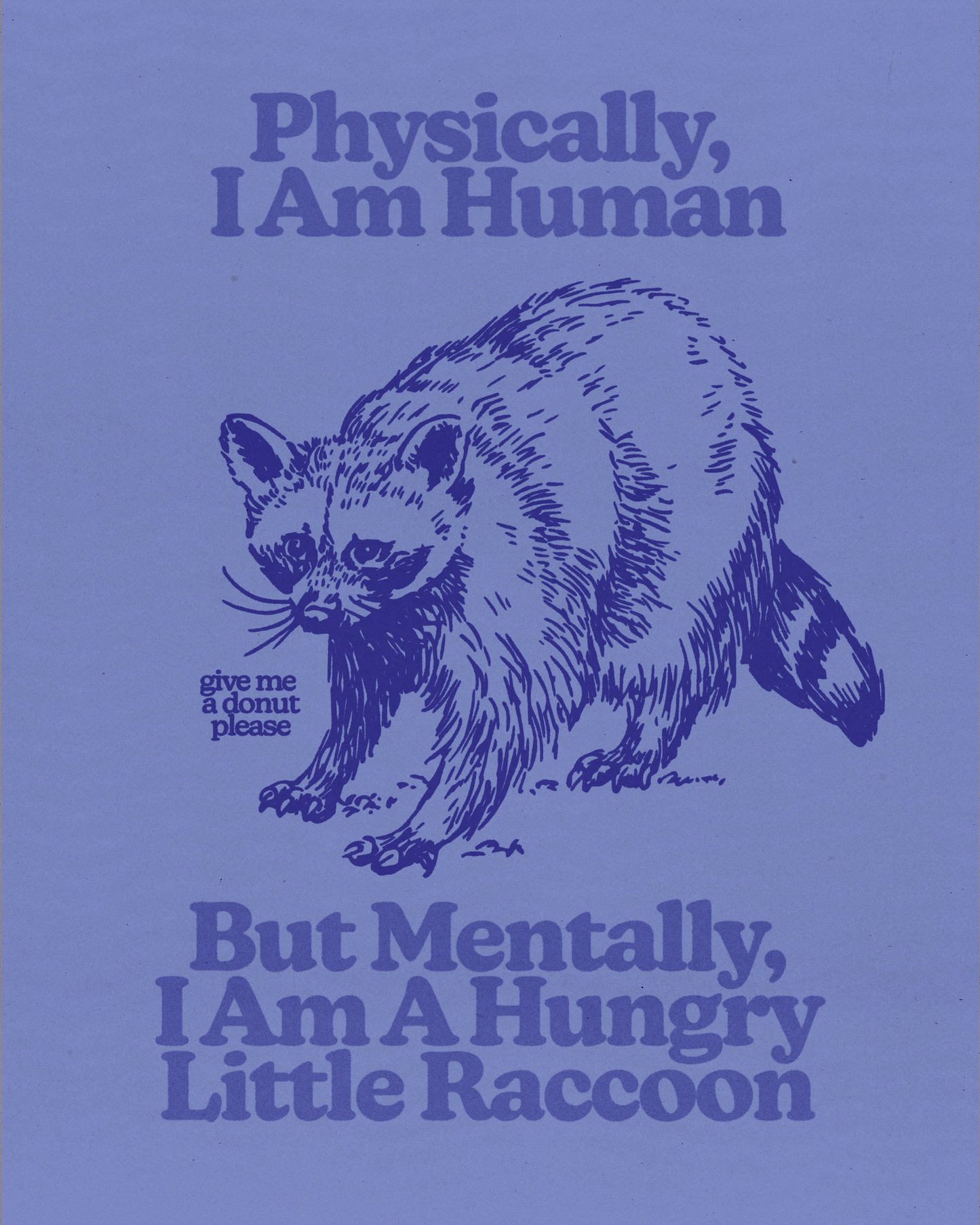 Hungry Little Raccoon Print
