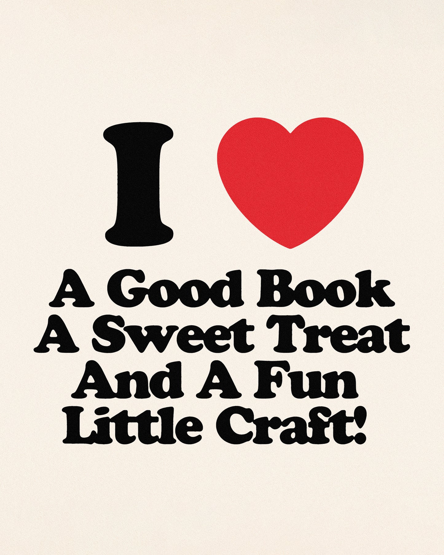 i love a good book sweet treat and fun little craft print