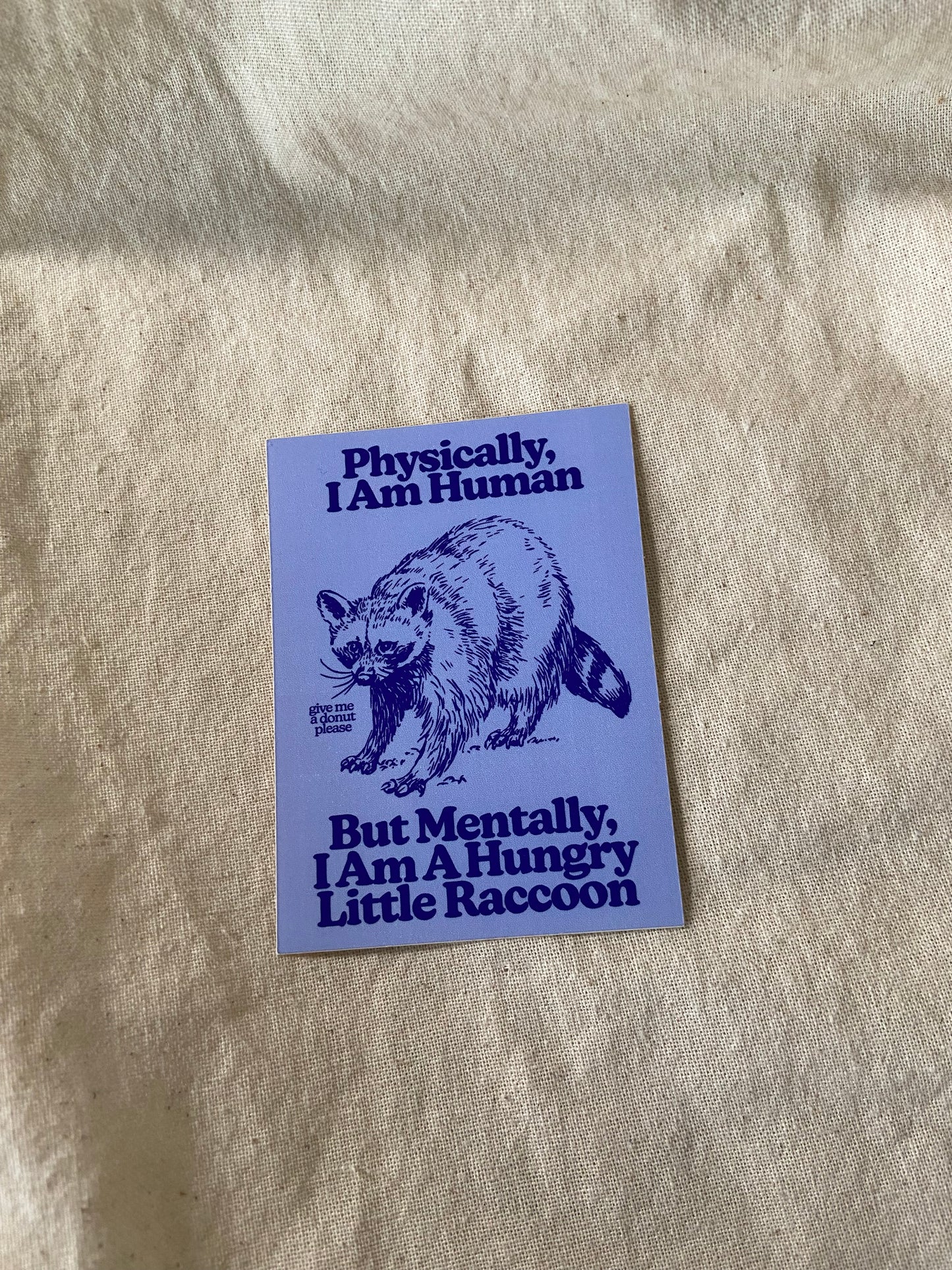 Hungry Little Raccoon Sticker